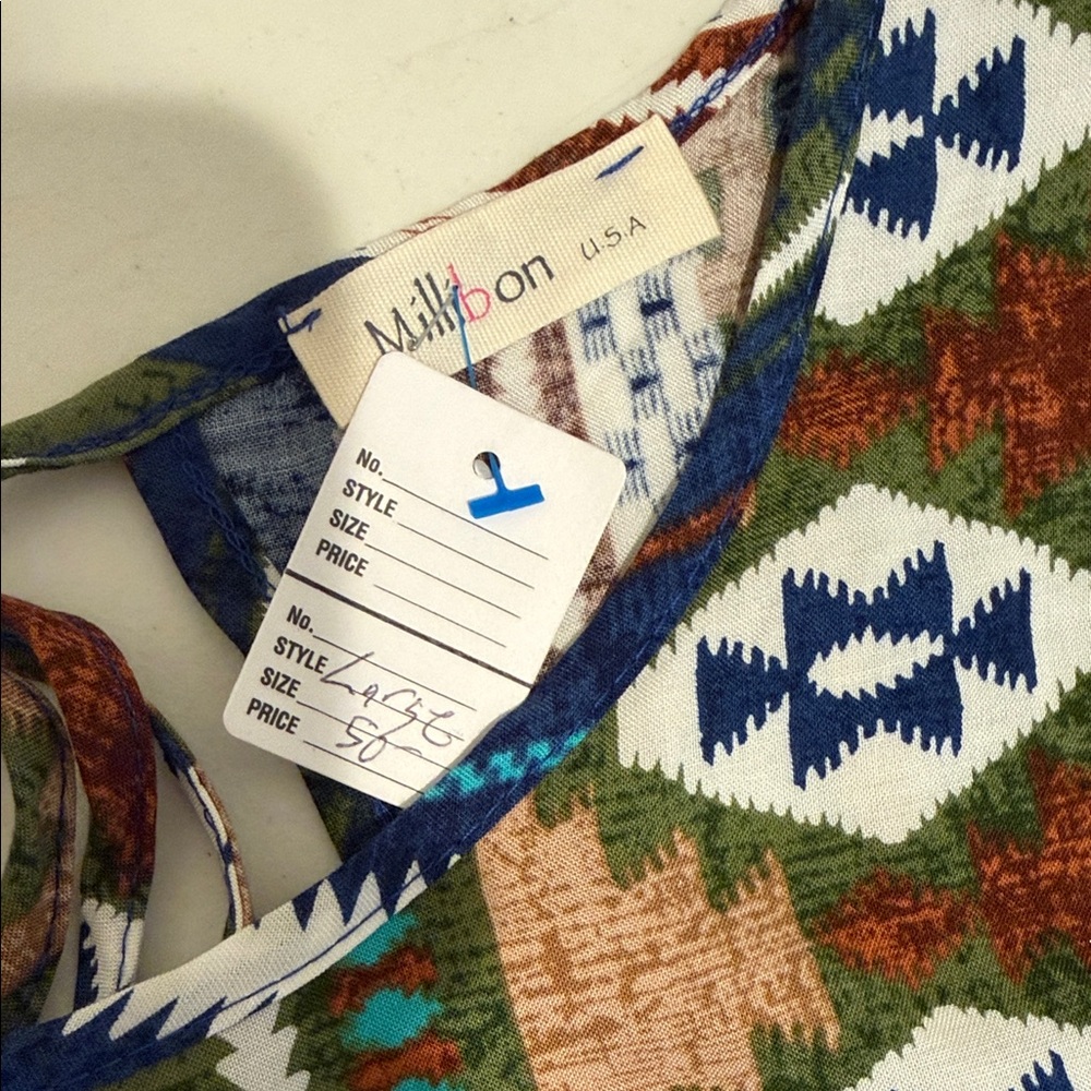 New Aztec Geometric Multicolor Pattern Open Back … - image 5